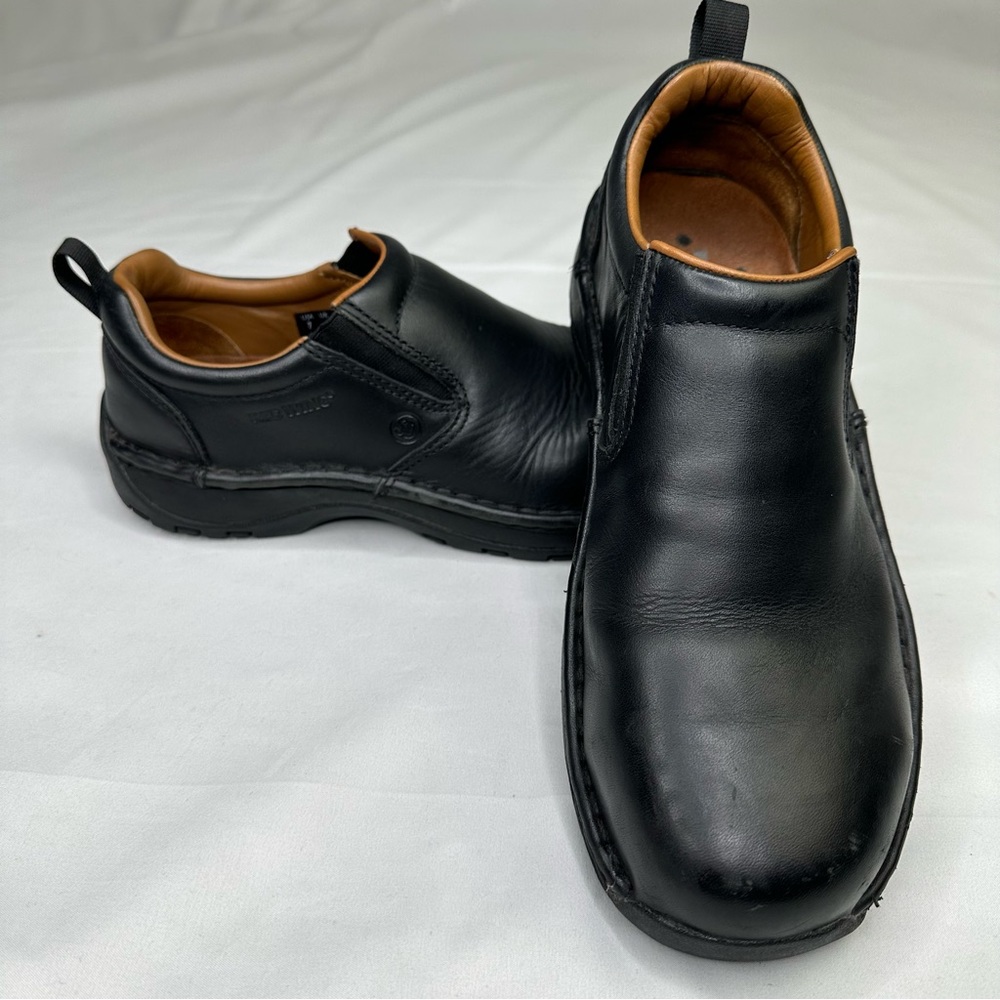RED WING 6700 Men’s 7 BLACK Slip On Womens 8.5 Work Shoes Aluminum SAFETY TOE